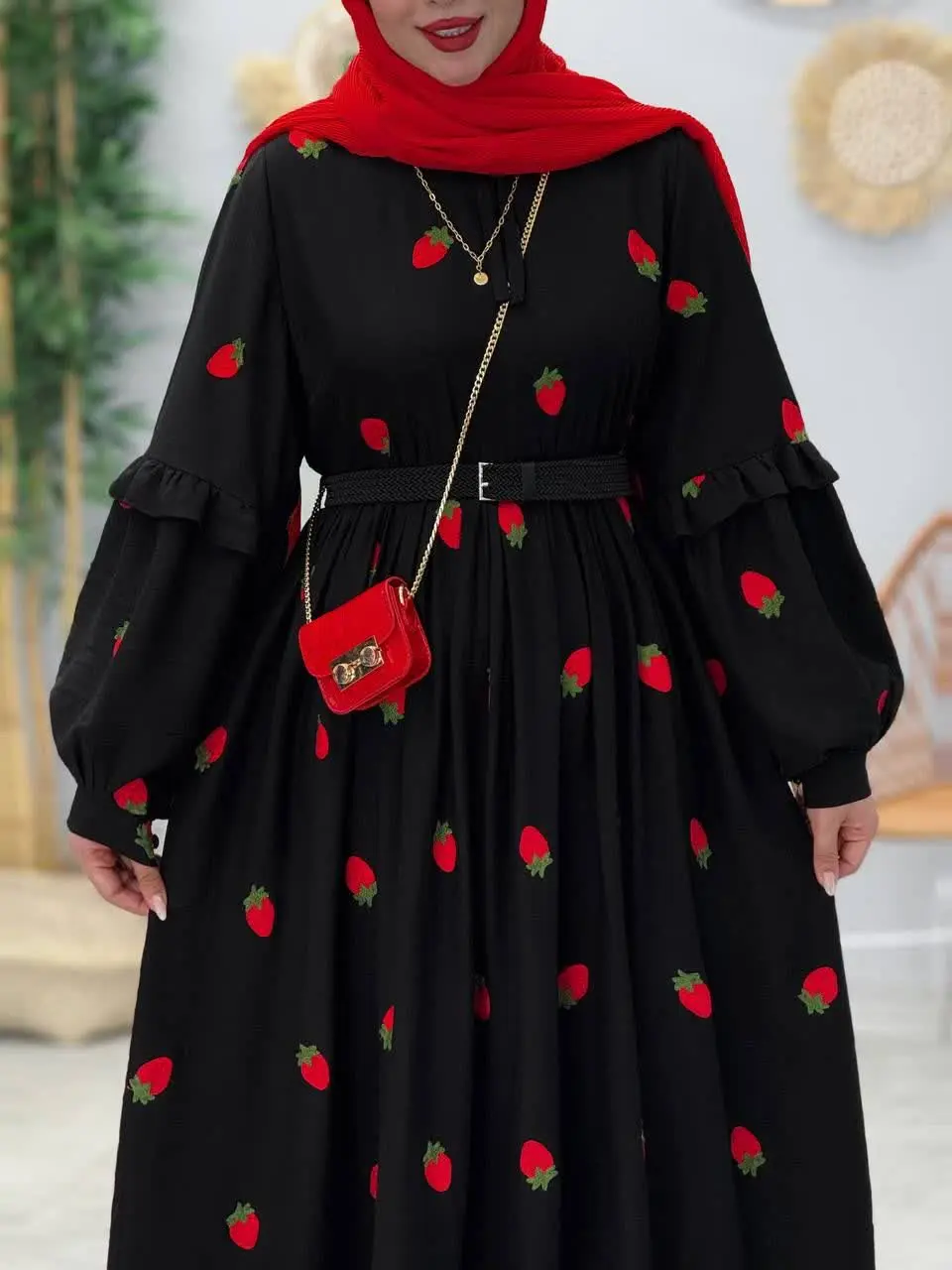 3401-پیراهن مزونی گیلاس